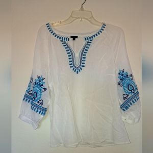 TALBOTS Petite Large Blouse with Stitching